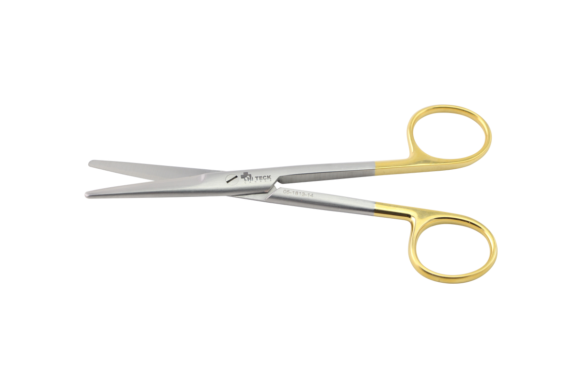 HiTeck Mayo Scissor, Straight, Beveled Blades, Tungsten Carbide, 14.5CM - HiTeck Medical Instruments