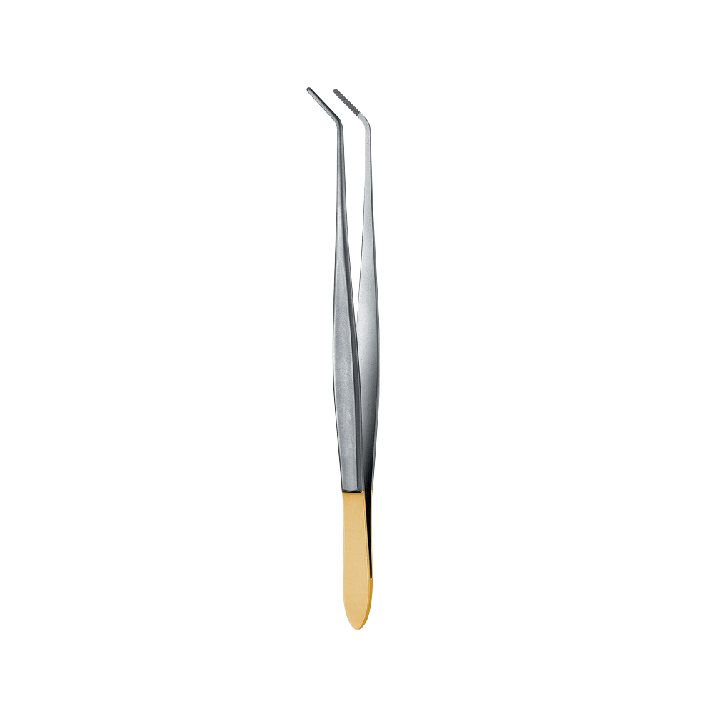 Cushing Dressing Forcep, Serrated, Angled, Tungsten Carbide, 18CM - HiTeck Medical Instruments