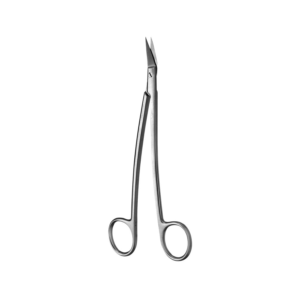 Dean Tonsil & Dissecting Scissor, Angled Blades, S-Shaped, 1 Serrated Blade, Sharp, 17CM - HiTeck Medical Instruments