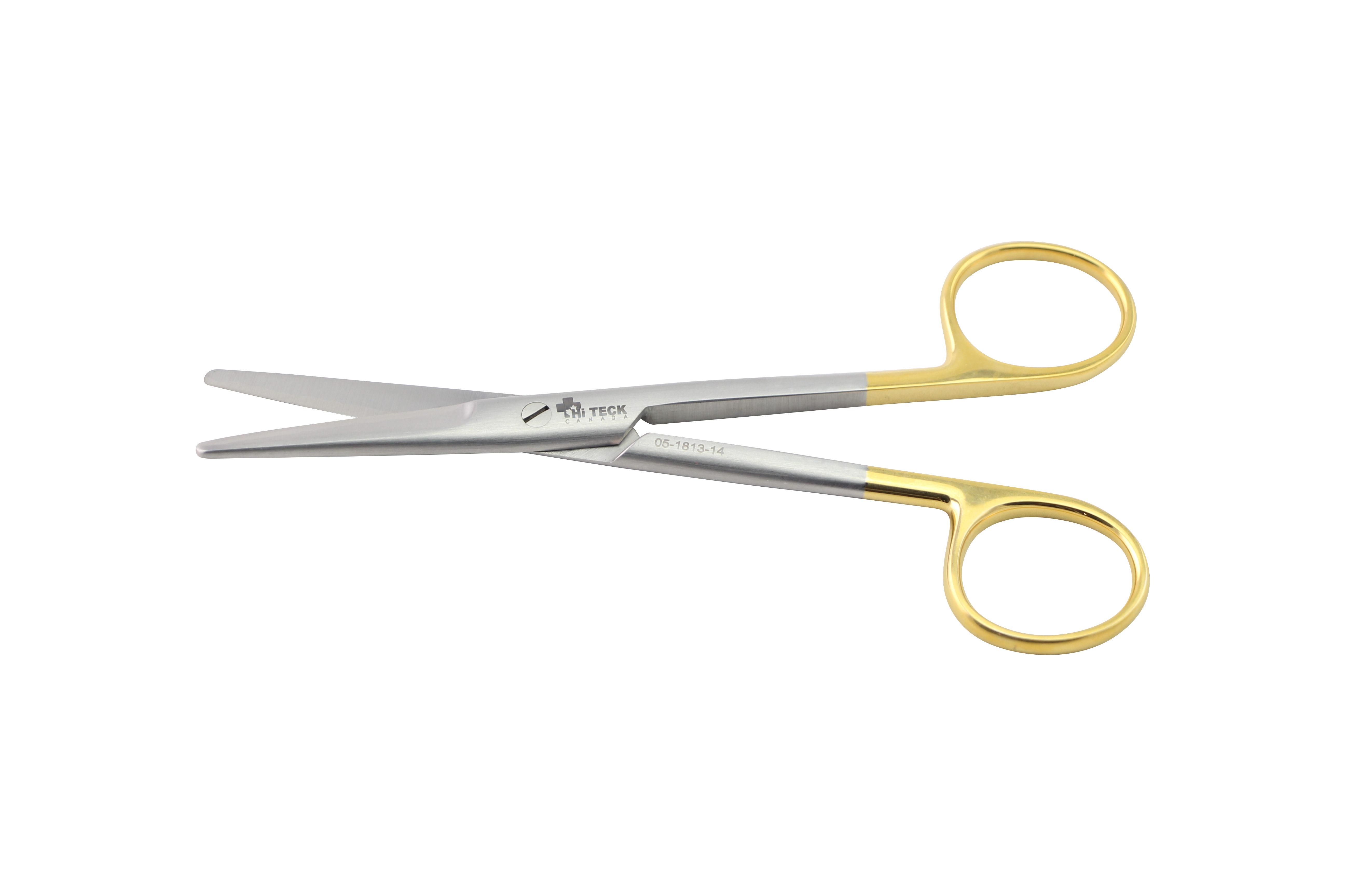 HiTeck Mayo Scissor, Straight, Beveled Blades, Tungsten Carbide, 14.5CM - HiTeck Medical Instruments