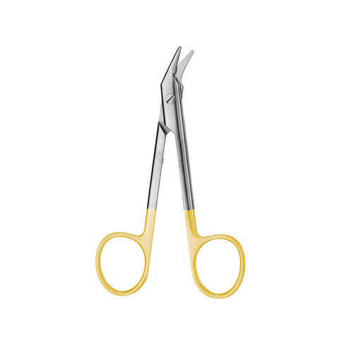 Universal Wire Cutting Notched Scissor, Angled, Tungsten Carbide, 1 Blade Serrated, 12CM - HiTeck Medical Instruments