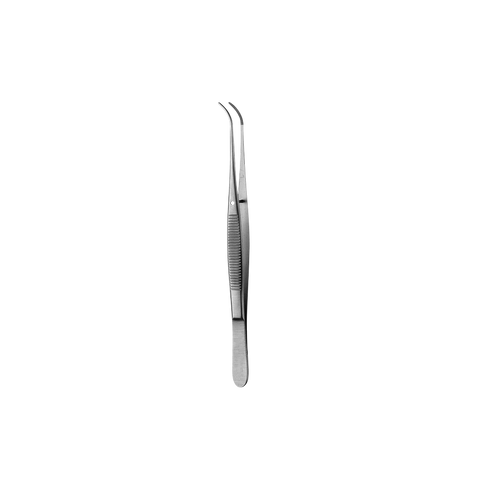 Semken Dressing Forcep, Serrated, Curved, 12CM - HiTeck Medical Instruments
