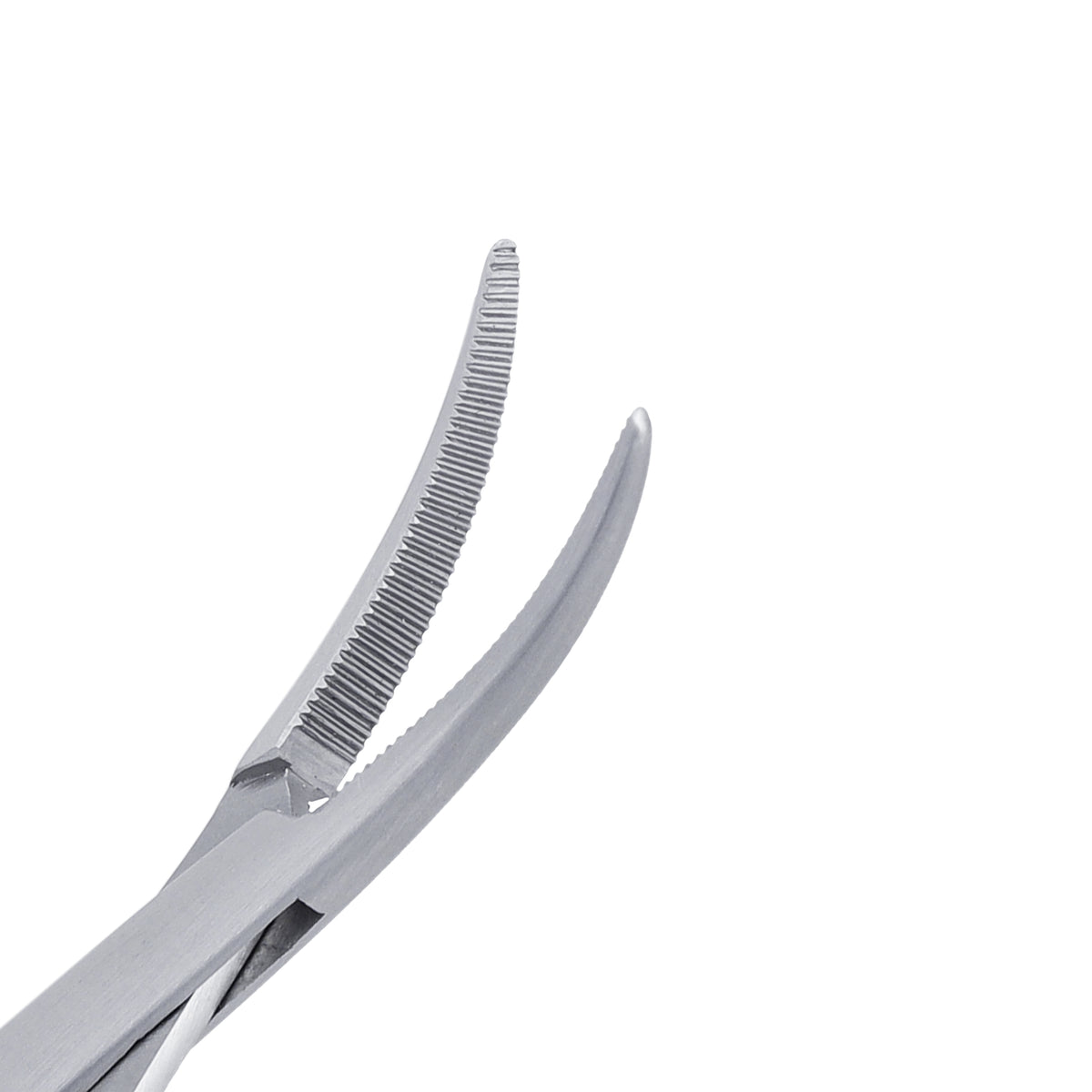 Halstead Instrument Halstead Mosquito Forcep, Curved, Serrated, 12CM