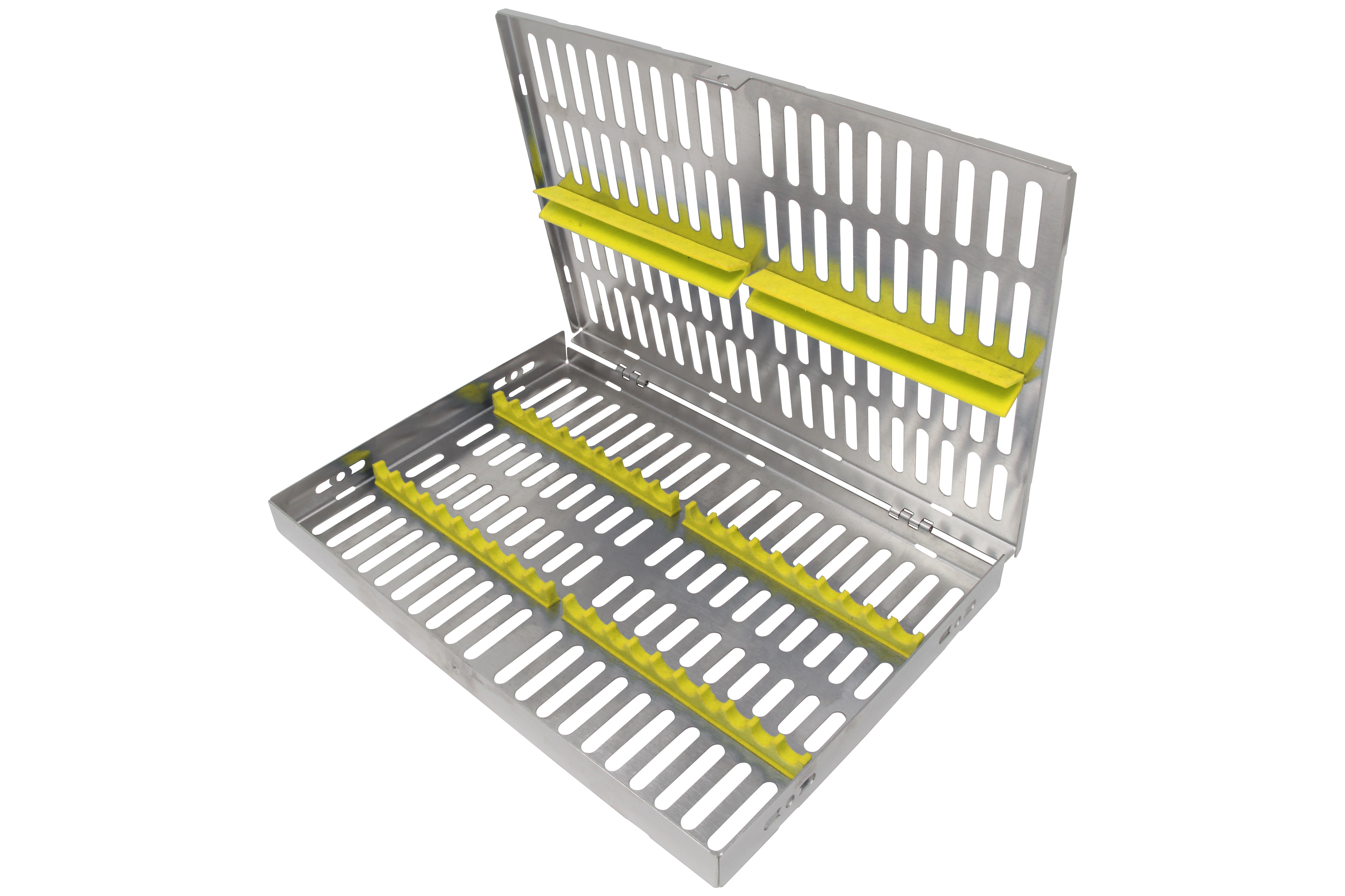 Sterilization Cassette for 20 Instruments - 260x180x22, W/O Lock, Non Detatchable - HiTeck Medical Instruments