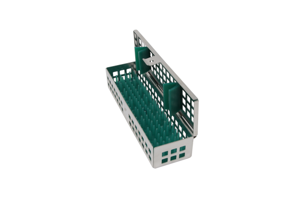 Sterilization Cassette for Clamps, Small Parts & Handpieces, With Silicone Mat - 150x40x30, Non Detachable