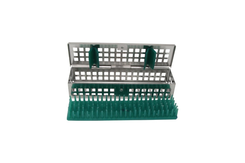 Sterilization Cassette for Clamps, Small Parts & Handpieces, With Silicone Mat - 150x40x30, Non Detachable - HiTeck Medical Instruments